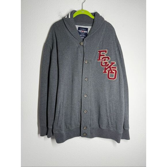 Ecko Unltd Men's Jacket XL Grey Collegiate Look Embellished - Picture 1 of 7